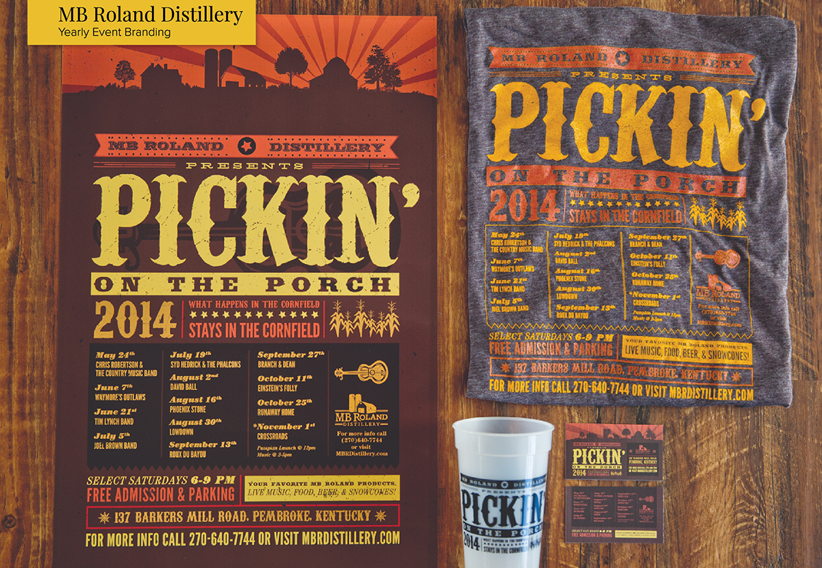 MB Roland Distillery Pickin' On The Porch Branding