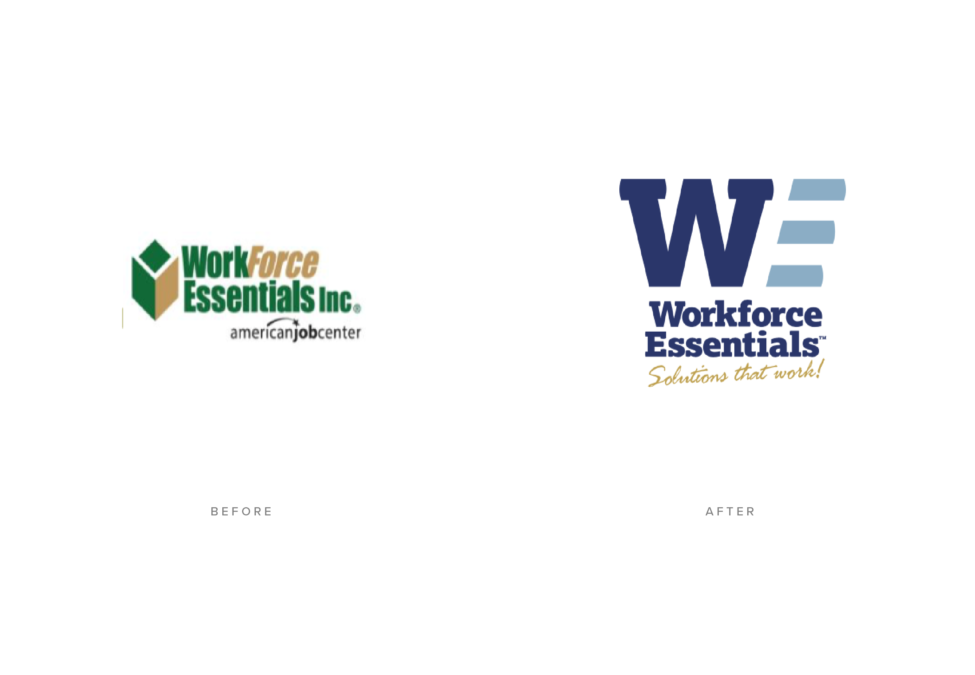 Workforce Essentials Logo Design Before and After