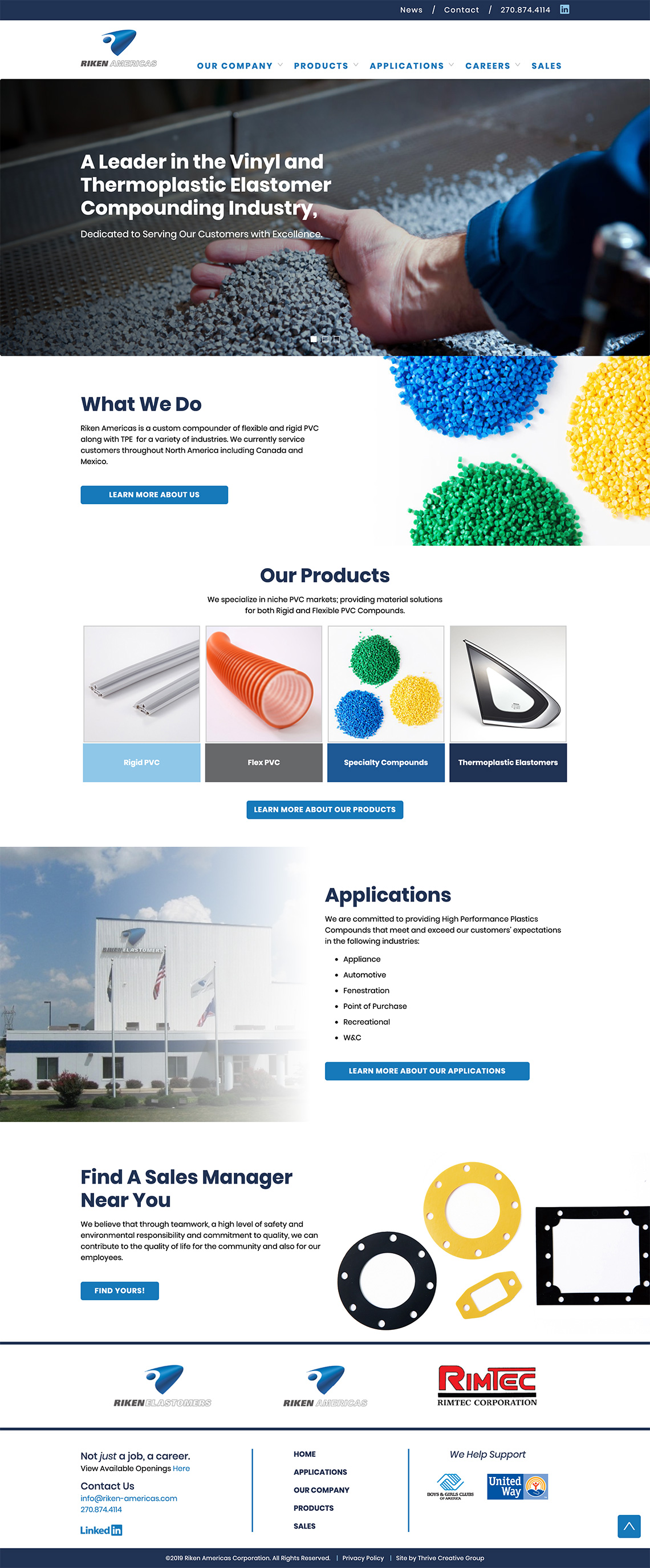 Riken-Americas Corporation Website Development Hopkinsville Ky