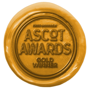 Golden Wax Seal that says, "Fred Minnick ASCoT AWARDS Gold Winner"