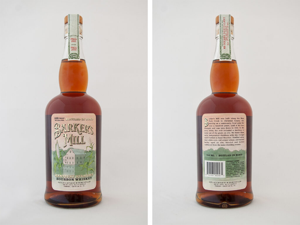 front and back label design image of the bottle